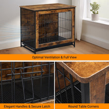 Load image into Gallery viewer, Large Double Door Wooden Dog Cage Furniture