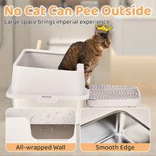 Load image into Gallery viewer, Stainless Steel Cat Litter Box with Lid