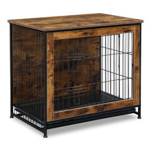 Load image into Gallery viewer, Large Double Door Wooden Dog Cage Furniture