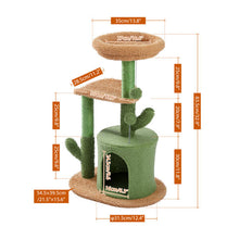Load image into Gallery viewer, Cactus Cat Scratching Tree With Soft Hammock