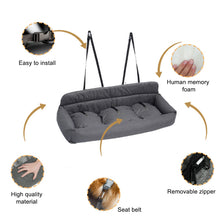 Load image into Gallery viewer, Large Travel Safety Dog Car Back Seat Bed with Seat Belt