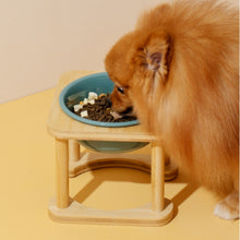Load image into Gallery viewer, Elevated Dog Bowls with Bamboo Stand