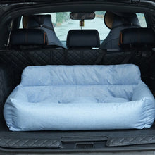 Load image into Gallery viewer, Large Travel Safety Dog Car Back Seat Bed with Seat Belt