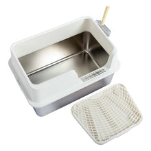 Load image into Gallery viewer, Stainless Steel Cat Litter Box with Lid