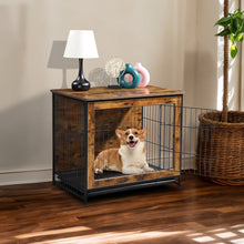 Load image into Gallery viewer, Large Double Door Wooden Dog Cage Furniture