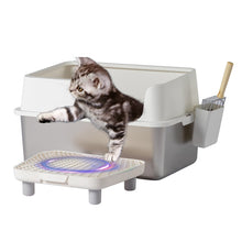 Load image into Gallery viewer, Stainless Steel Cat Litter Box with Lid