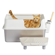 Load image into Gallery viewer, Stainless Steel Cat Litter Box with Lid