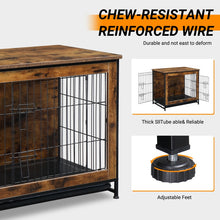 Load image into Gallery viewer, Large Double Door Wooden Dog Cage Furniture