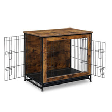 Load image into Gallery viewer, Large Double Door Wooden Dog Cage Furniture