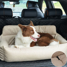 Load image into Gallery viewer, Large Travel Safety Dog Car Back Seat Bed with Seat Belt