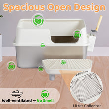 Load image into Gallery viewer, Stainless Steel Cat Litter Box with Lid