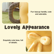 Load image into Gallery viewer, Round Calming Cute Cat Bed Grey/Yellow