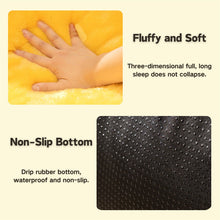 Load image into Gallery viewer, Round Calming Cute Cat Bed Grey/Yellow