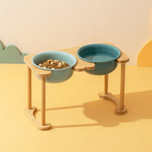 Load image into Gallery viewer, Elevated Dog Bowls with Bamboo Stand