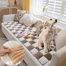 Load image into Gallery viewer, Plaid Square Cotton Pet Friendly Sofa Seat Covers, Couch Protector Mat Pad for Dogs