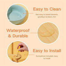 Load image into Gallery viewer, Elevated Dog Bowls with Bamboo Stand