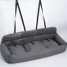 Load image into Gallery viewer, Large Travel Safety Dog Car Back Seat Bed with Seat Belt