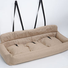 Load image into Gallery viewer, Large Travel Safety Dog Car Back Seat Bed with Seat Belt