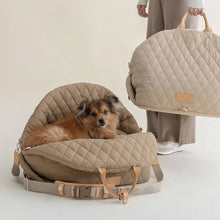 Load image into Gallery viewer, HiFuzzyPet Safety Dog Car Seat Bed with Seat Belt