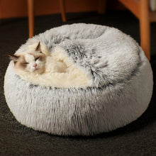 Load image into Gallery viewer, HiFuzzyPet Cat Cave Bed With Fluffy Cover