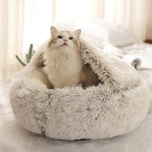 Load image into Gallery viewer, HiFuzzyPet Cat Cave Bed With Fluffy Cover