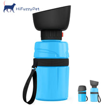 Load image into Gallery viewer, HiFuzzyPet Foldable 2 in 1 Dog Water Bottle and Bowl