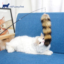 Load image into Gallery viewer, cat wand toy with fur tail