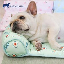 Load image into Gallery viewer, HiFuzzyPet Washable Cooling Dog Bed with Pillow