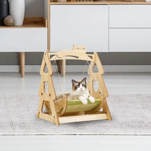 Load image into Gallery viewer, HiFuzzyPet Cat Hammock Wooden Pet Hanging Swing For Small Medium Cats