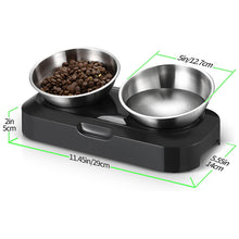 Load image into Gallery viewer, HiFuzzyPet Stainless Steel Elevated Cat Food Bowl