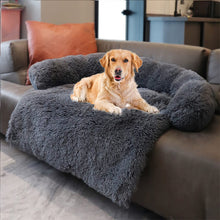 Load image into Gallery viewer, HiFuzzyPet Calming Sofa Dog bed with Removable Washable Cover, Plush Mat for Pet