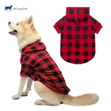 Load image into Gallery viewer, HiFuzzyPet Plaid Dog Hoodie Clothes