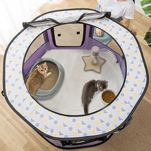 Load image into Gallery viewer, HiFuzzyPet Foldable Round Cat Playpen