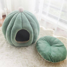 Load image into Gallery viewer, HiFuzzyPet Cactus Shaped Cat Cave Bed