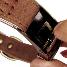 Load image into Gallery viewer, HiFuzzyPet Leather Dog Collar with Quick Release Buckle