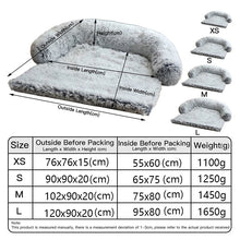 Load image into Gallery viewer, HiFuzzyPet Calming Sofa Dog bed with Removable Washable Cover, Plush Mat for Pet