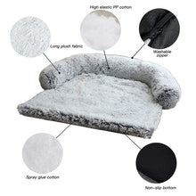 Load image into Gallery viewer, HiFuzzyPet Calming Sofa Dog bed with Removable Washable Cover, Plush Mat for Pet