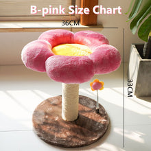 Load image into Gallery viewer, B-pink flower cat tree size chart
