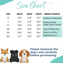Load image into Gallery viewer, dog cooling vest size chart
