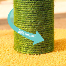 Load image into Gallery viewer, HiFuzzyPet Sisal Flower Cat Tree with Panda Doll