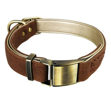 Load image into Gallery viewer, HiFuzzyPet Leather Dog Collar with Quick Release Buckle