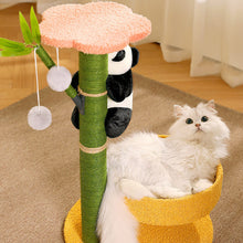 Load image into Gallery viewer, HiFuzzyPet Sisal Flower Cat Tree with Panda Doll