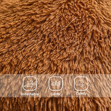 Load image into Gallery viewer, fluffy plush calming dog cuddler bed