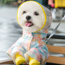 Load image into Gallery viewer, dog raincoat extended hat