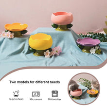 Load image into Gallery viewer, HiFuzzyPet Flower Shape Ceramic Raised Cat Bowl