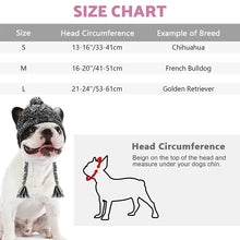 Load image into Gallery viewer, dog pom pom hat size chart