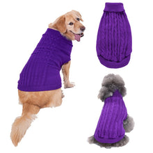 Load image into Gallery viewer, Purple Turtleneck Dog Sweater