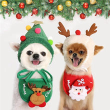 Load image into Gallery viewer, HiFuzzyPet Dog Christmas Hat and Bib Set