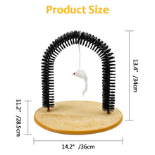 Load image into Gallery viewer, HiFuzzyPet Cat Arch Self Groomer Brush with Scratcher Pad