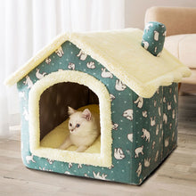 Load image into Gallery viewer, HiFuzzyPet Comfy Indoor Cat House with Removable Washable Cushion
